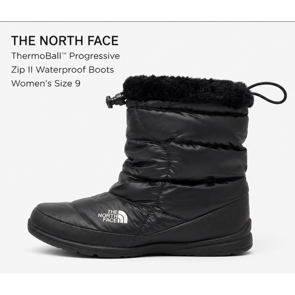 The North Face ThermoBall Progressive Zip II‎ Waterproof Winter Boots Black